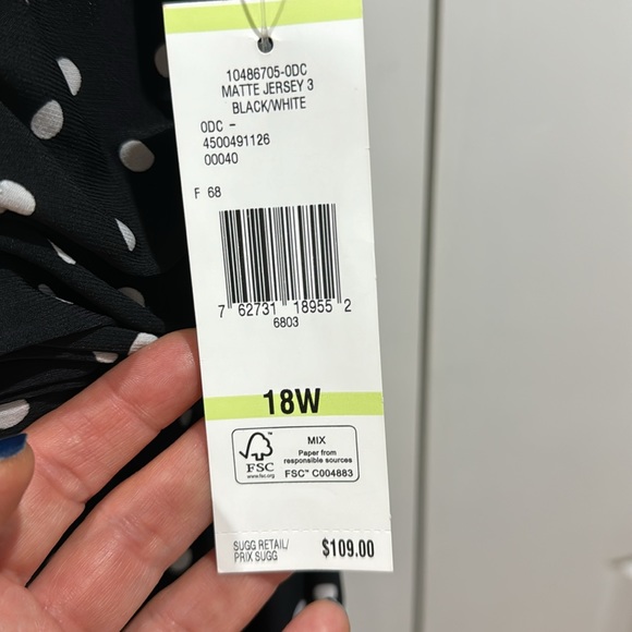 NWT Evan Picone Evening Black Maxi dress size 18W - Picture 3 of 6